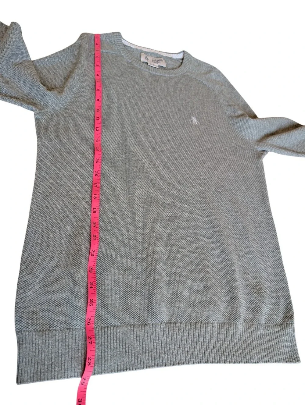 Penguin 100% Cotton Gray Pullover Sweater Sz M